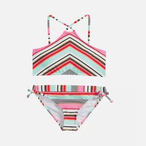 Billabong Girls Like That High Neck Two Piece Swimsuit Multicolor Size 10 00032